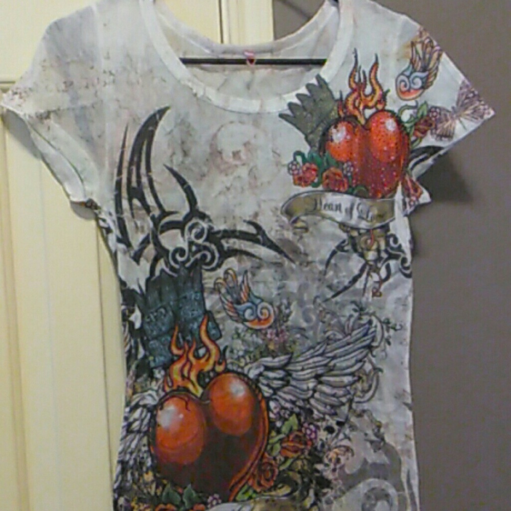 Sheer dress very pretty on short and colorful